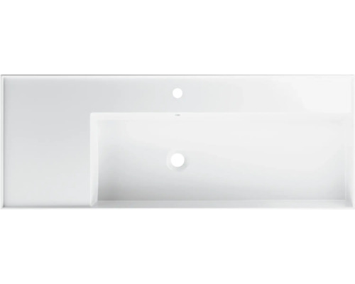 Vasque en céramique sanitaire avec trou pour robinet et trop-plein