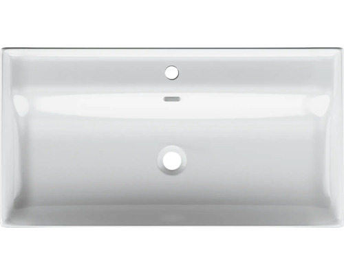 Keramikwaschtisch mit Hahnloch und Überlauf