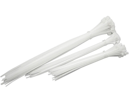 Plusieurs faisceaux de serre-câbles en plastique