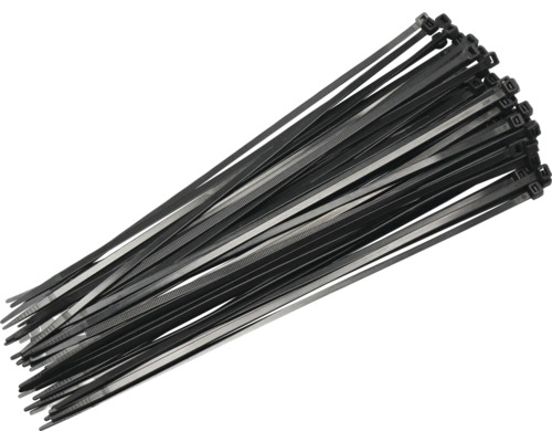 Bündel schwarzer Kabelbinder