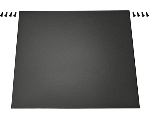 Plaque carrée en acier avec vis