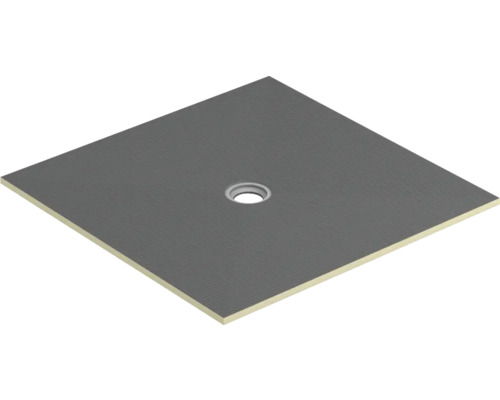 Befliesbares Duschelement Swisspor Duschboard swissporBOARD Doccia Piato 120 x 120 x 2 cm anthrazit grau schwarz 300069 Quadratische Duschwanne mit Ablauf