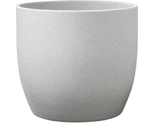 Cache-pot Soendgen Basel Stone céramique Ø 12 H 10 cm gris clair