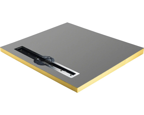 Befliesbares Duschelement Swisspor Duschboard swissporBOARD Doccia Linea 90 x 180 x 5 cm anthrazit grau schwarz 300086 Duschboard mit integriertem Ablaufsystem
