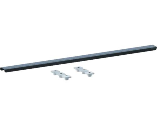 Profilé de recouvrement Swisspor - acier inoxydable gris 1100 mm Rail de fixation avec vis assorties