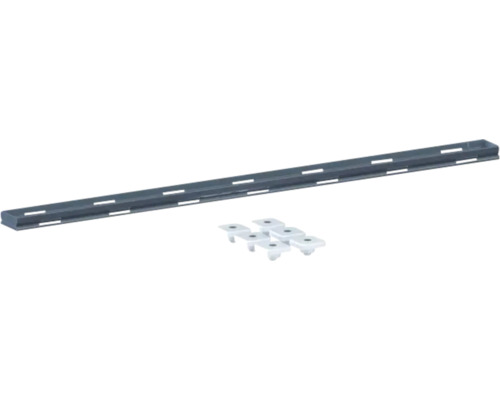 Profilé de recouvrement Swisspor - acier inoxydable gris 900 mm Rail de montage avec clips de fixation