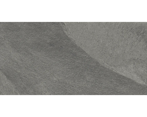 Carrelage sol et mur en grès cérame fin Revenant coal 30x60 cm