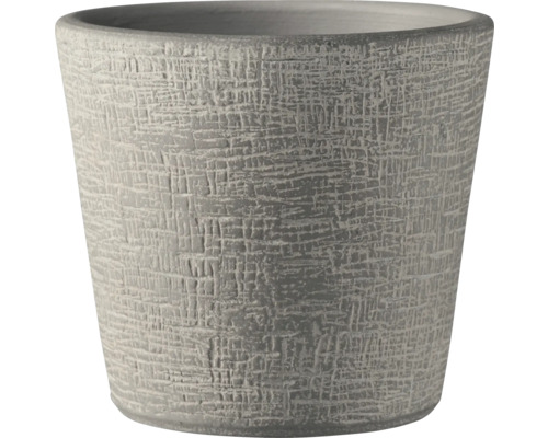 Cache-pot Soendgen Piran céramique Ø 12 cm H 11 cm gris texture