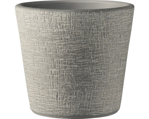 Cache-pot Soendgen Piran céramique Ø 14 cm H 13 cm gris texture