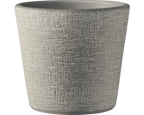 Cache-pot Soendgen Piran céramique Ø 20 cm H 19 cm gris texture