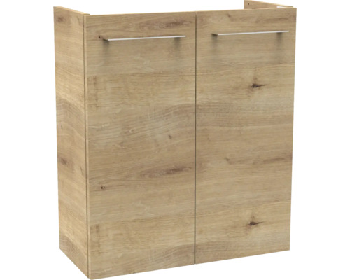 form&style Mini Waschbeckenunterschrank FELINA BxHxT 52 cm x 60 cm x 24,3 cm asteiche Waschbeckenunterschrank mit zwei Türen und Griffen