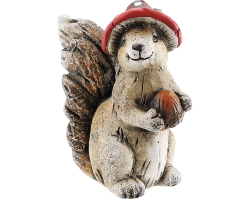 Écureuil chapeau champignon 7 x 3,5 x 8 cm