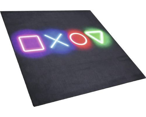 Teppich mit Quadrat, Kreuz, Kreis und Dreieck Motiv