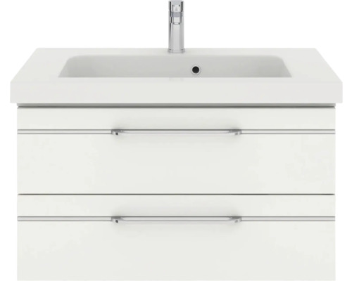 Meuble sous-lavabo avec deux tiroirs et lavabo à poser