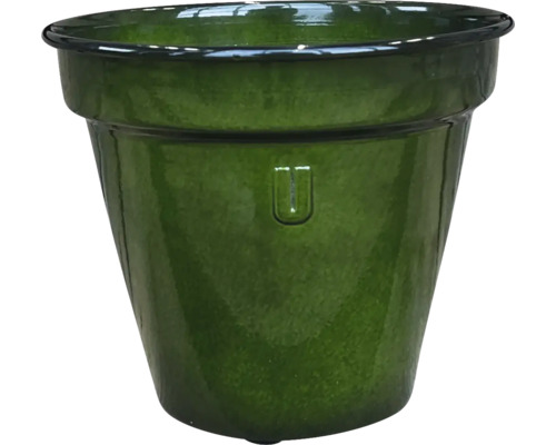 Pot de fleurs métal Ø 24,5 H 21,5 cm vert
