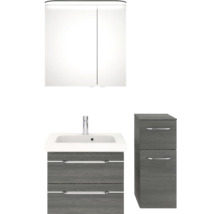 Ensemble de salle de bains avec lavabo, meuble bas et armoire de toilette