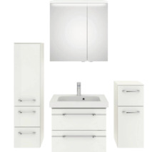 Ensemble de salle de bains avec meuble sous-lavabo, armoire de toilette et armoire haute