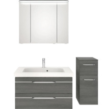 Ensemble de salle de bains avec armoire de toilette, meuble sous-lavabo et armoire haute