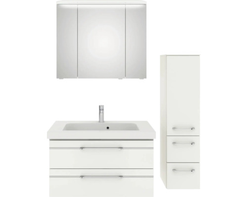 Ensemble de meubles de salle de bains pelipal Sunline 108 122 cm blanc 4 pièces SET-110-062