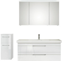 Ensemble de meubles de salle de bains avec meuble sous-lavabo, armoire de toilette et armoire haute