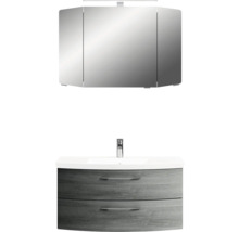 Badezimmermöbel-Set mit Spiegelschrank, Waschbecken und Unterschrank