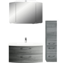 Ensemble de salle de bains avec armoire de toilette, meuble sous-vasque et armoire haute