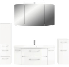 Badezimmer-Set mit Spiegelschrank, Waschtisch und Hochschrank