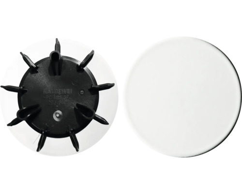Couvercle de bonde d'écoulement KALDEWEI KA 90 blanc alpin mat 687772590711 Kaldewei Couvercle pour garniture de vidange, dessous et dessus