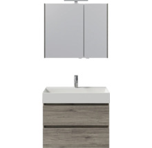 Ensemble de meuble-lavabo de salle de bains avec armoire de toilette et meuble sous-lavabo