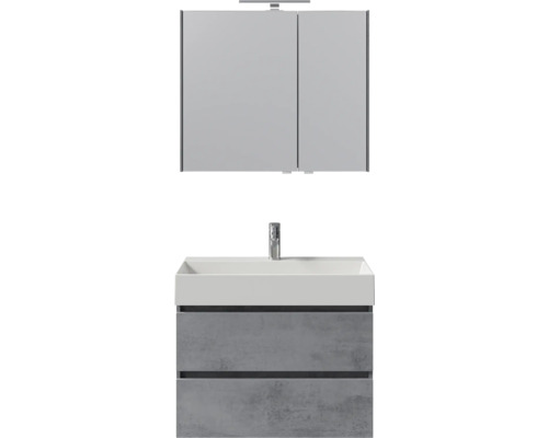 Ensemble de meubles de salle de bains pelipal Torino 81 cm gris foncé oxydé 3 pièces SET-125-066