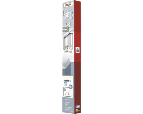 Zierprofl-Set Stefanie inkl. Ecken, 8 x 2 m, 80 x 80 mm Decosa Zierprofil Set Verpackung