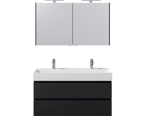 Ensemble de meubles de salle de bains pelipal Torino 121 cm noir 3 pièces SET-125-074