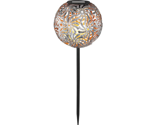 LED Solarkugel Erdspitz 3000K H 54cm silber metallic LED Solarkugel Erdspitz 3000K H 54cm silber metallic