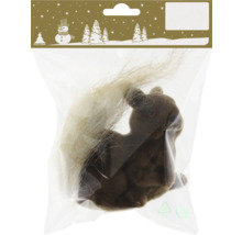 Dekorative Eichhörnchenfigur im Plastikbeutel