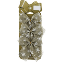 Nœuds décoratifs avec motif de flocons de neige, lot de 3