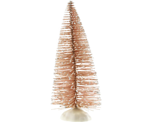 Décoration de Noël sapin avec pied en plastique 20 cm rose