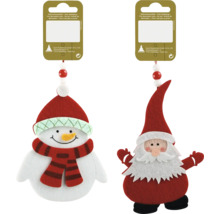 Décorations de sapin de Noël en feutre, bonhomme de neige et Père Noël