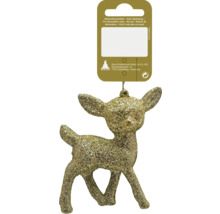 Glitzernder Rehkitz Christbaumanhänger zur Dekoration