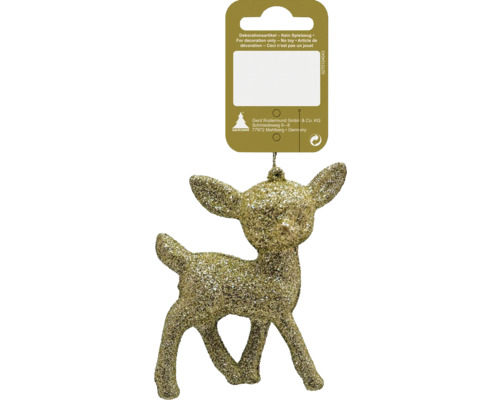 Weihnachtsdeko Bambi gold