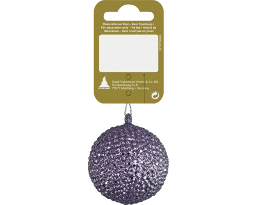 Décoration de Noël suspension boule scintillant Ø 5 cm violet