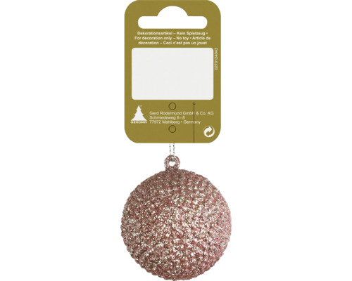 Décoration de Noël suspension boule scintillant Ø 5 cm rose