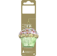 Cupcake-förmiger Christbaumschmuck auf Trägerkarte