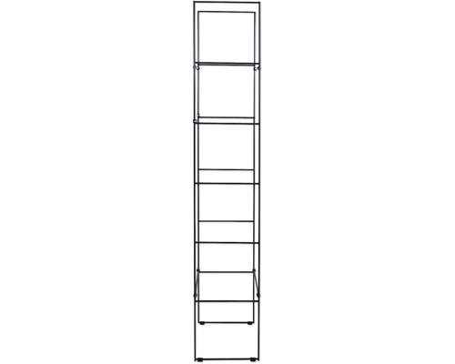 Dessin d''une étagère étroite et haute avec plusieurs tablettes