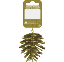 Dekorative goldene Tannenzapfen-Hängefigur für Weihnachten