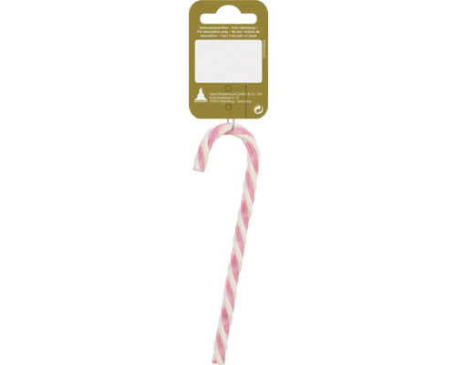 Décoration de Noël suspension sucre d'orge 15 cm rose blanc