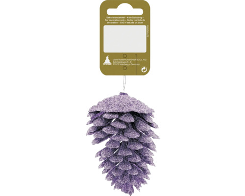 Suspension décorative pommes de pin plastique violet