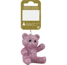Ours en peluche décoratif à paillettes à suspendre