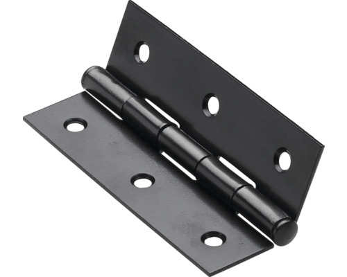 Schmales Scharnier 60 x 35 x 1,2 mm Stahl schwarz 10 Stück Schwarzes Türscharnier aus Metall mit Befestigungslöchern