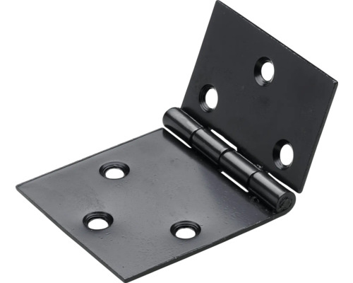 Charnière large 50 x 85 x 2 mm acier noir 10 pièces