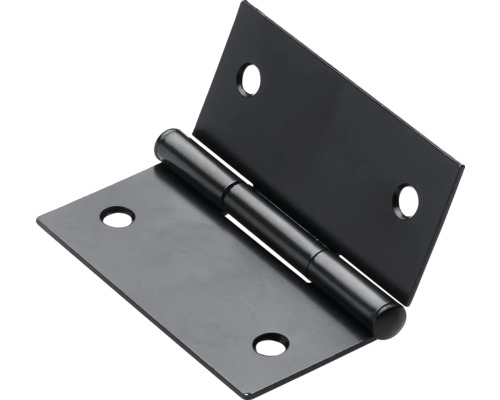 Charnière angulaire 50 x 50 x 1 mm acier noir 10 pièces Charnière avec trous de vis